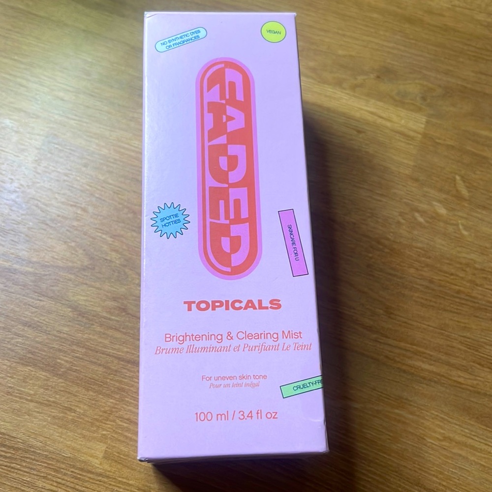 Faded Topicals Brightening and Clearing mist